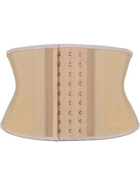 NWT Super Short Torso Waist Trainers Cincher Corset Slimming Latex Girdle Large
